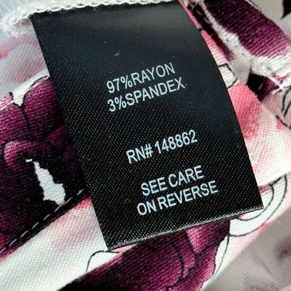 Torrid Floral Print Tab Sleeve Challis Dress Sz 4/4X - Picture 5 of 7